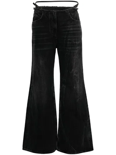 Givenchy Wide-leg Denim Cotton Jeans In Black