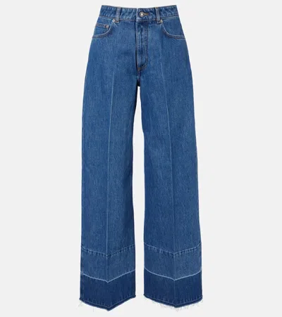 Givenchy Mid-rise Wide-leg Jeans In Blue