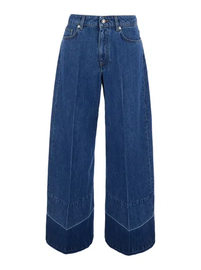 Givenchy Wide-leg Raw-hem Denim Jeans In Black