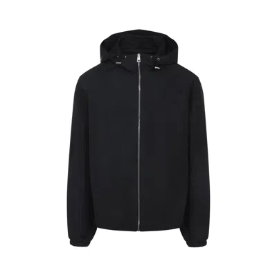Givenchy Drawstring Hooded Windbreaker Jacket In Blue