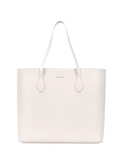 Givenchy Wing Shopper Leather Tote Bag In White