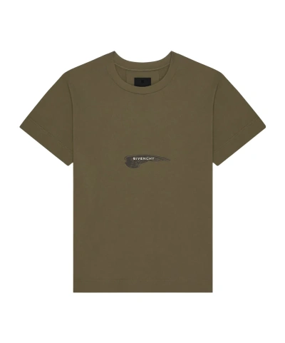 Givenchy Wings-print Crewneck T-shirt In Green