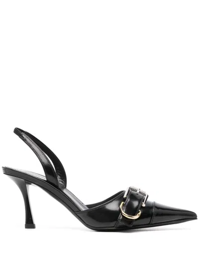 Givenchy Voyou Leather Slingback In Black