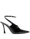Givenchy Patent Leather Slingback Pumps In Black
