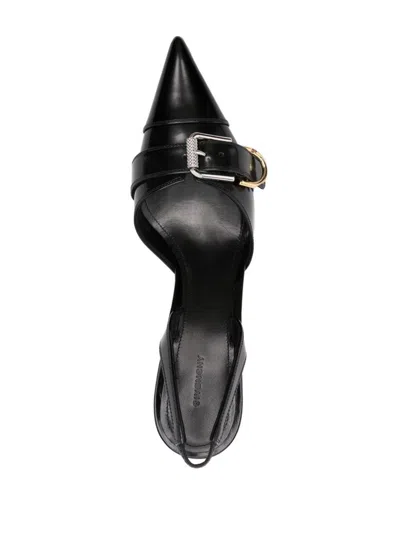 Givenchy Voyou Leather Slingback In Black