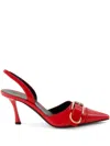 Givenchy Voyou Slingbacks In Leather In Red