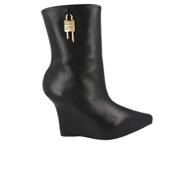 Pre-owned Givenchy Wmns G Lock Leather Wedge Boot 'black' | Women's Size 41