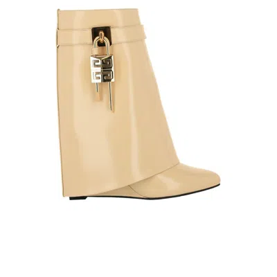 Pre-owned Givenchy Wmns Shark Lock Ankle Boot 'blond' | Tan | Women's Size 38 In Brown