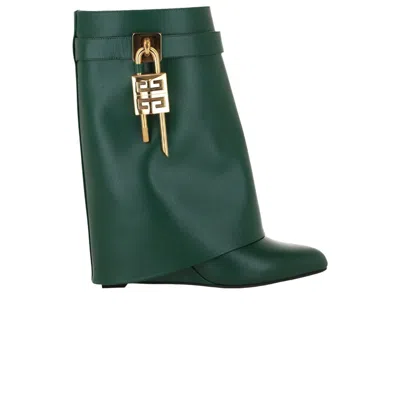 Pre-owned Givenchy Wmns Shark Lock Ankle Boot 'emerald Green' | Women's Size 36