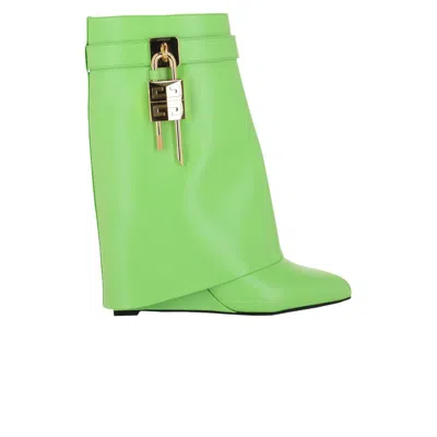 Pre-owned Givenchy Wmns Shark Lock Ankle Boot 'green Mint' | Women's Size 38