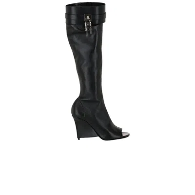 Pre-owned Givenchy Wmns Shark Lock Stiletto Sandal Boot 'black' | Women's Size 37