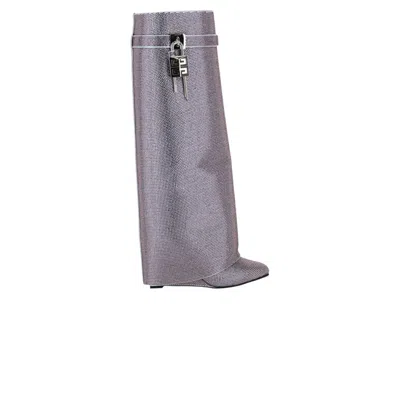 Pre-owned Givenchy Wmns Shark Lock Wide Fit Pant Boot 'lavender' | Purple | Women's Size 39