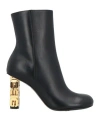 Givenchy Black G Cube Ankle Boots With Gold-tone Logo Heel Black In Leather Woman In Black