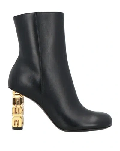 GIVENCHY GIVENCHY WOMAN ANKLE BOOTS BLACK SIZE 5 LEATHER