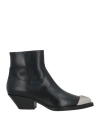 Givenchy Black Western Leather Ankle Boots In Black