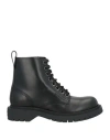 Givenchy Chunky Sole Round Toe Leather Ankle Boots In Black