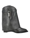 Givenchy Woman Ankle Boots Charcoal Size 7 Leather In Grey