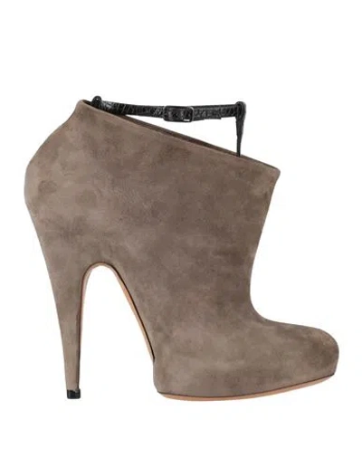 Givenchy Woman Ankle Boots Khaki Size 5.5 Leather In Beige