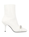 Givenchy Woman Ankle Boots White Size 7 Lambskin