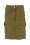 GIVENCHY GIVENCHY WOMAN ARMY GREEN COTTON SKIRT
