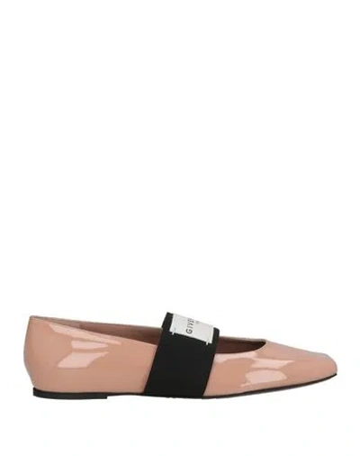 GIVENCHY GIVENCHY WOMAN BALLET FLATS BLUSH SIZE 6 CALFSKIN