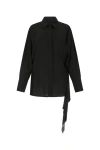 Givenchy Black Crepe Oversize Shirt In Black