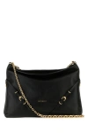 GIVENCHY GIVENCHY WOMAN BLACK LEATHER VOYOU CHAIN SHOULDER BAG