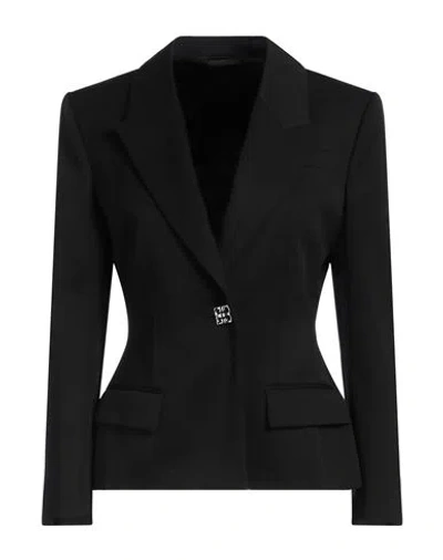 GIVENCHY GIVENCHY WOMAN BLAZER BLACK SIZE 10 WOOL