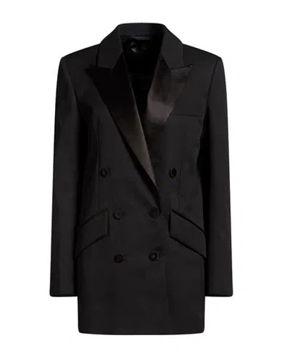 Givenchy Woman Blazer Black Size 6 Wool, Mohair Wool, Viscose, Silk