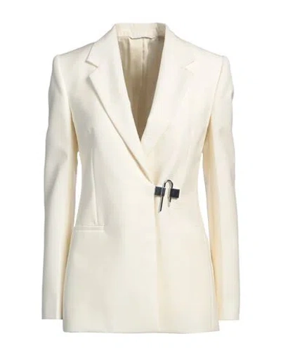 Givenchy Woman Blazer Cream Size 4 Wool, Mohair Wool