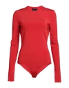 Givenchy Woman Bodysuit Red Size M Viscose, Polyamide, Elastane In Red