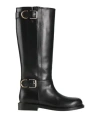 Givenchy Voyou Leather Buckle Tall Moto Boots In Black