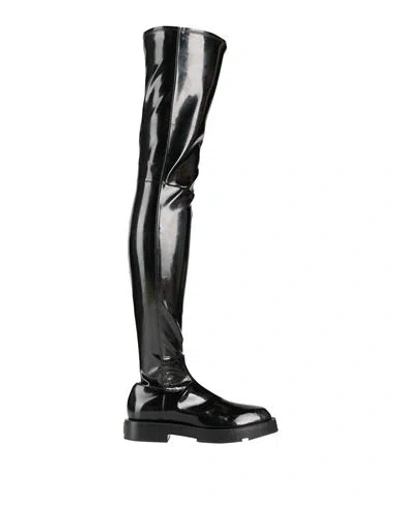 GIVENCHY GIVENCHY WOMAN BOOT BLACK SIZE 7.5 TEXTILE FIBERS, POLYETHYLENE