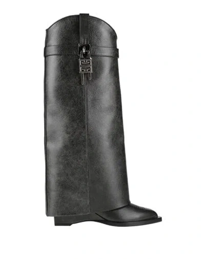 Givenchy Woman Boot Charcoal Size 8 Bull Skin In Walnut Brown