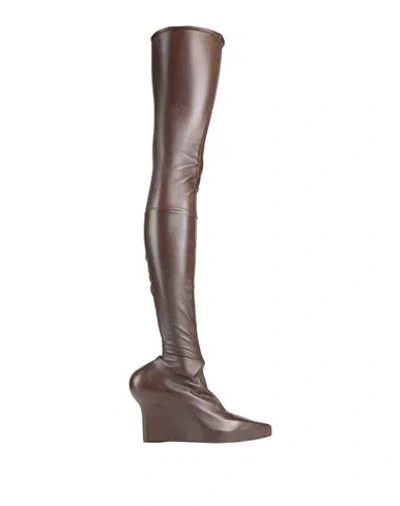 Givenchy Woman Boot Dark Brown Size 10 Lambskin