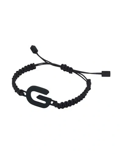 Givenchy Woman Bracelet Black Size - String, Brass In Gray