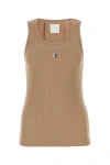 GIVENCHY GIVENCHY WOMAN CAMEL STRETCH COTTON TANK TOP