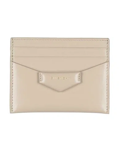 Givenchy Woman Cardholder Beige Size - Cowhide In Neutral
