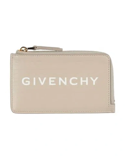 Givenchy Woman Cardholder Beige Size - Lambskin In Neutral