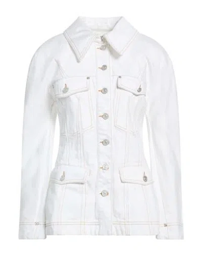 Givenchy Woman Denim Outerwear White Size 6 Cotton