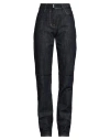 GIVENCHY GIVENCHY WOMAN JEANS BLUE SIZE 27 COTTON, LAMBSKIN