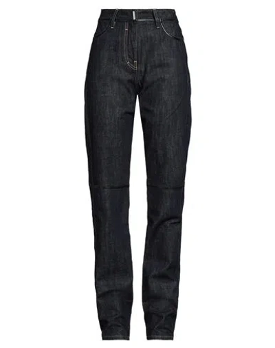 Givenchy Woman Jeans Blue Size 28 Cotton, Lambskin