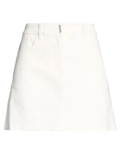 Givenchy Woman Denim Skirt White Size 12 Cotton, Elastane