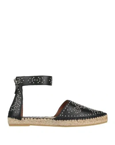 Givenchy Woman Espadrilles Black Size 6 Leather