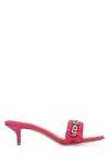 GIVENCHY GIVENCHY WOMAN FUCHSIA NAPPA LEATHER G WOVEN MULES