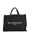Givenchy Cotton And Linen Tote Bag With Contrasting Logo In Black