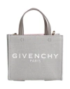 Givenchy Woman Handbag Grey Size - Cotton, Linen, Polyurethane In Gray
