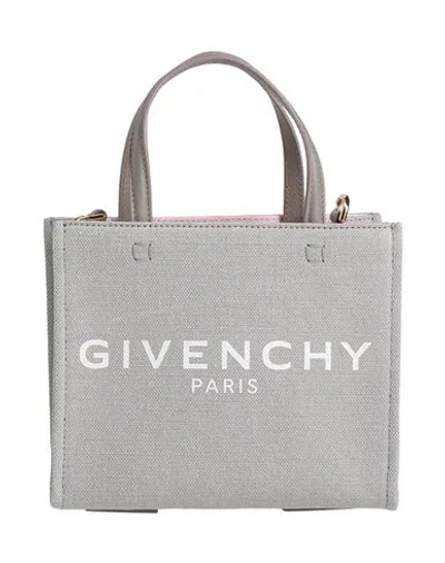 Givenchy Woman Handbag Grey Size - Cotton, Linen, Polyurethane In Gray