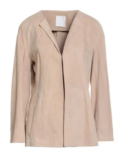 Givenchy Woman Jacket Beige Size 6 Goat Skin In Neutral