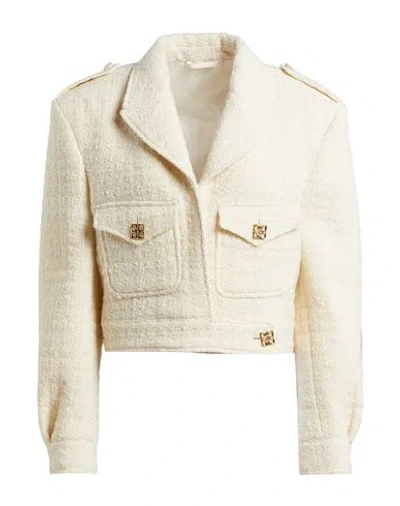 GIVENCHY GIVENCHY WOMAN JACKET CREAM SIZE 6 WOOL, POLYESTER